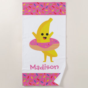 Personalised Beach Banana Beach Towel