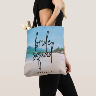 Personalised Beach Bride Squad Tote Bag