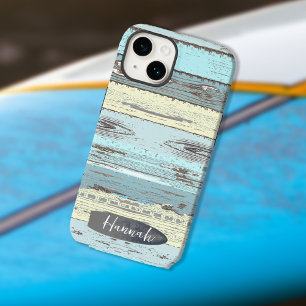 Personalised Beach Driftwood Surfboard Case-Mate iPhone 14 Case