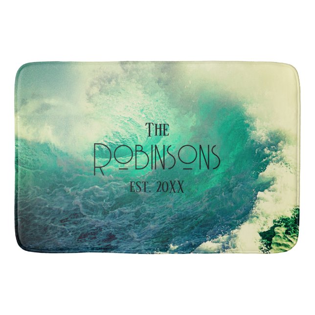 Personalised Beach House Bath Mat (Front)