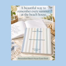 Personalised Beach House Guest Book | Family Name