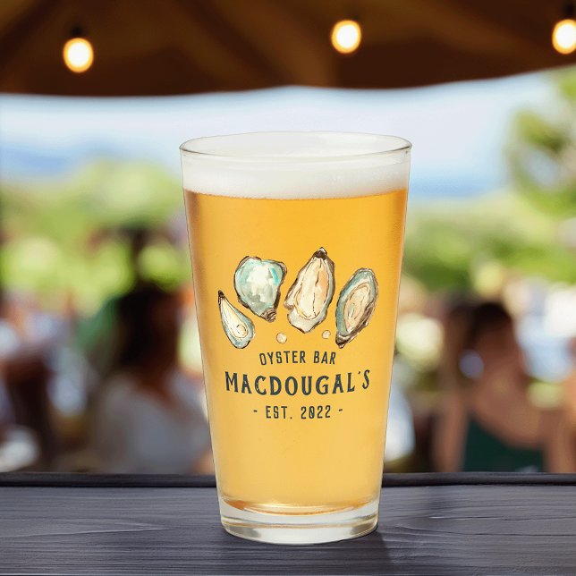Personalised Beach House Oyster Bar Glass (Creator Uploaded)