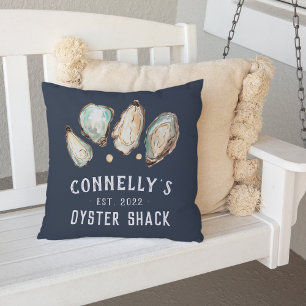 Personalised Beach House Oyster Shack Cushion