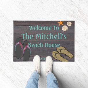 Personalised Beach House Welcome Doormat