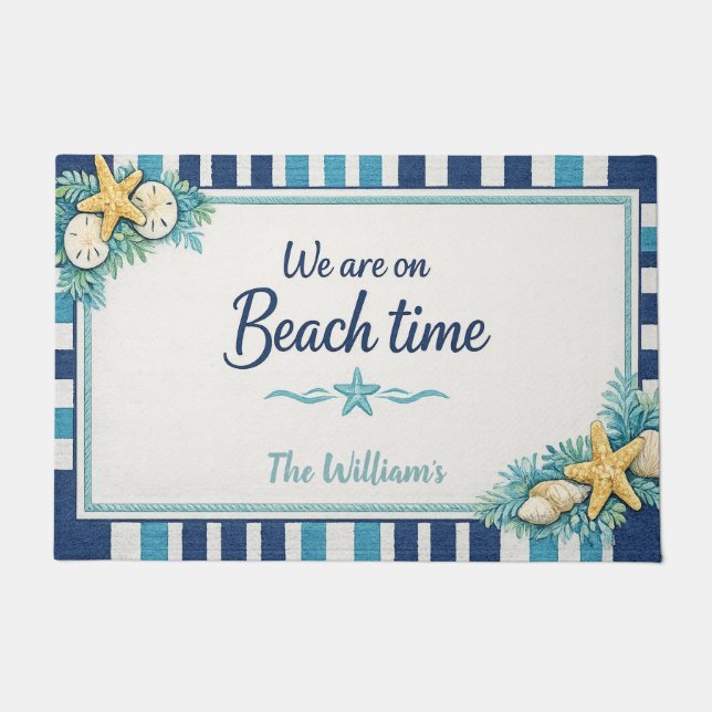 Personalised Beach House Welcome Mat (Front)