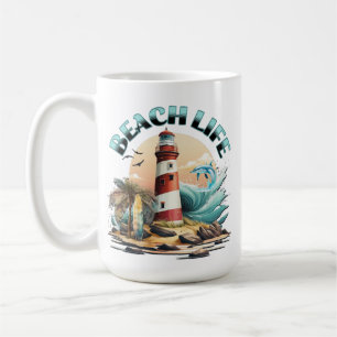 Personalised Beach Life Coffee Mug