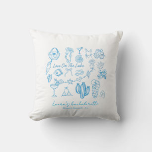 personalised beach Love On The Lake bachelorette  Cushion