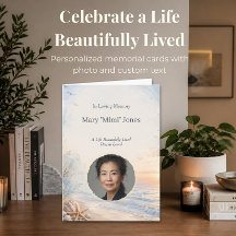 Personalised Beach Memorial Card with Photo