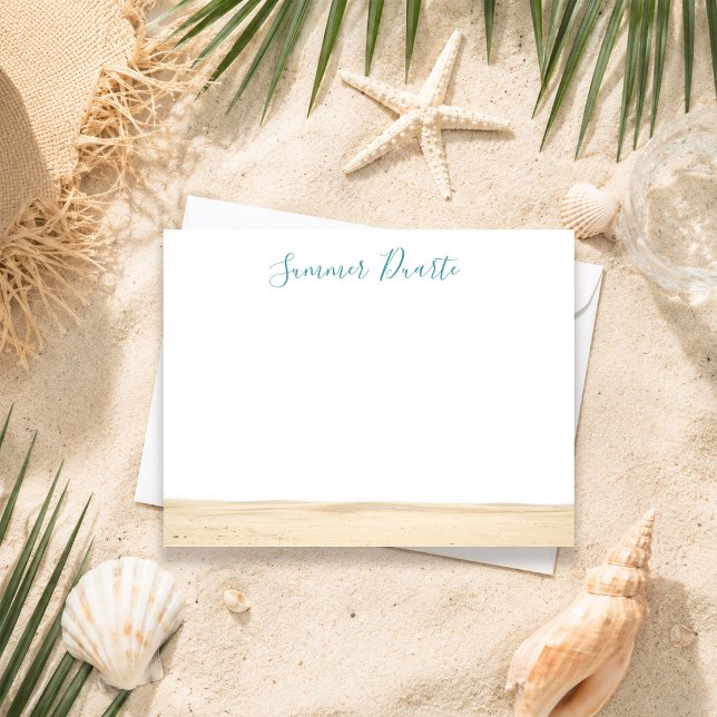 Personalised Beach Note Cards Coastal Stationery (Creator Uploaded)
