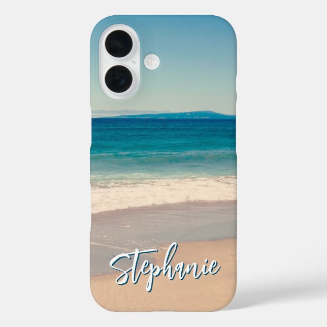 Personalised Beach Photo Ocean Blue Case-Mate iPhone Case (Back)
