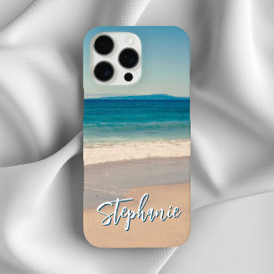 Personalised Beach Photo Ocean Blue iPhone 16 Pro Max Case