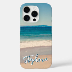 Personalised Beach Photo Ocean Blue iPhone 16 Pro Case
