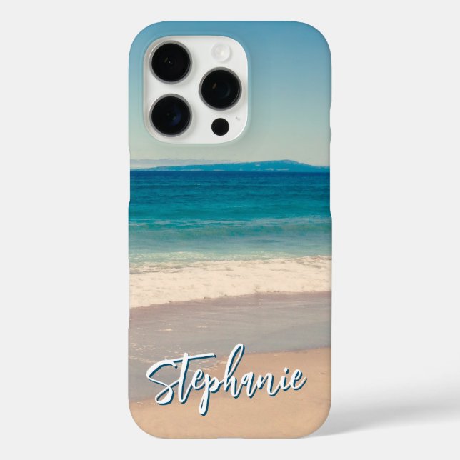 Personalised Beach Photo Ocean Blue Case-Mate iPhone Case (Back)