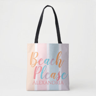 Personalised Beach Please Beach Tote Bag