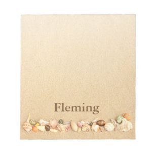 Personalised Beach Sand with Seashells Notepad