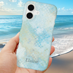 Personalised Beach Seafoam Pattern Phone Case