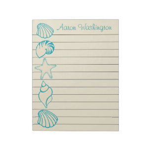 Personalised Beach Seashell Notepad