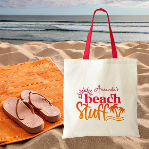 Personalised "Beach stuff" Tote Bag