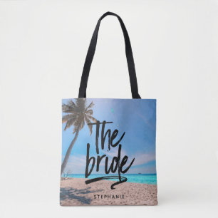 Personalised Beach The Bride Tote Bag