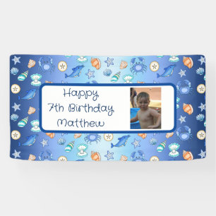 Personalised Beach Themed Birthday Banner