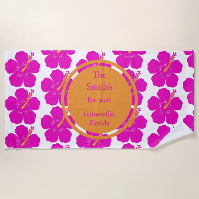 Personalised Beach Towel (Front)
