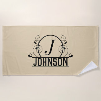 Personalised Beach Towel Custom Name Bath Towel