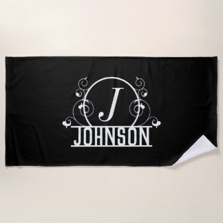 Personalised Beach Towel Custom Name Bath Towel