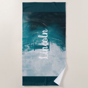 Personalised Beach Towel - Custom Name or Initials