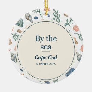 Personalised Beach Vacation Memory Ceramic Ornament