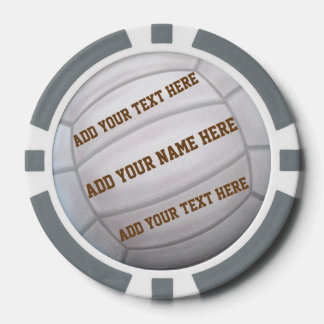 Personalised Beach Volleyball Poker Chips