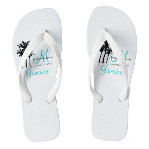 Personalised Beach Wedding Flip Flops