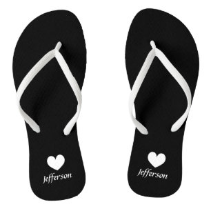 Personalised beach wedding flip flops for guests