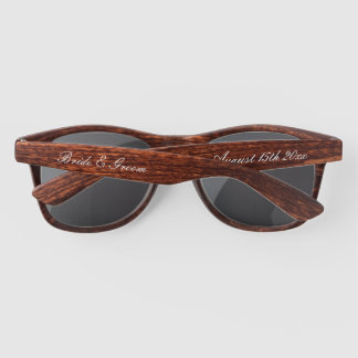 Personalised beach wedding party favour sunglasses