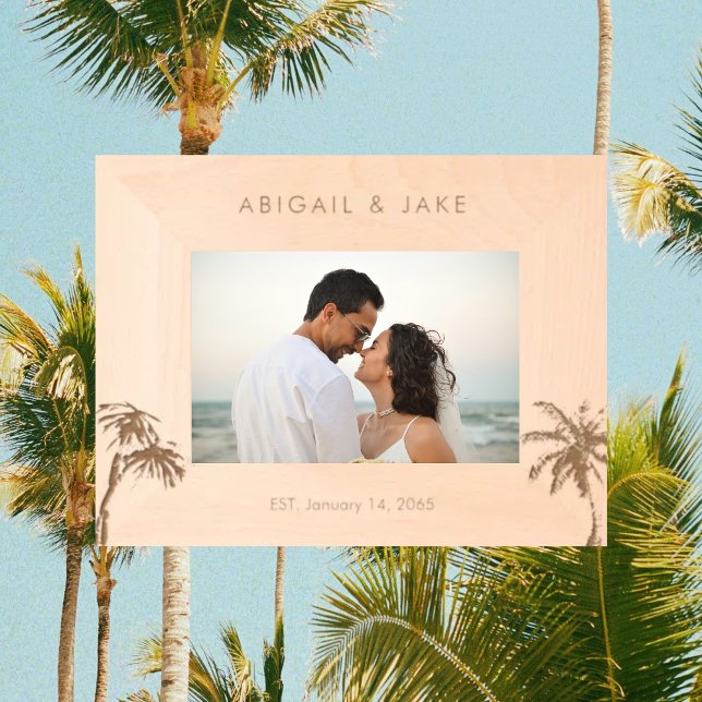 Personalised Beach Wedding Photo Etched Frames (Creator Uploaded)