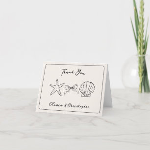 Personalised Beach Wedding Thank You Cards