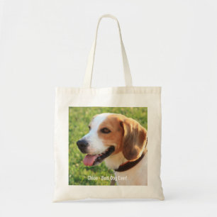 Personalised Beagle Dog Photo and Dog Name Tote Bag