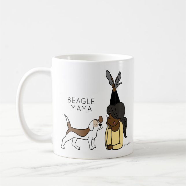 Personalised Beagle Mama Coffee Mug (Left)