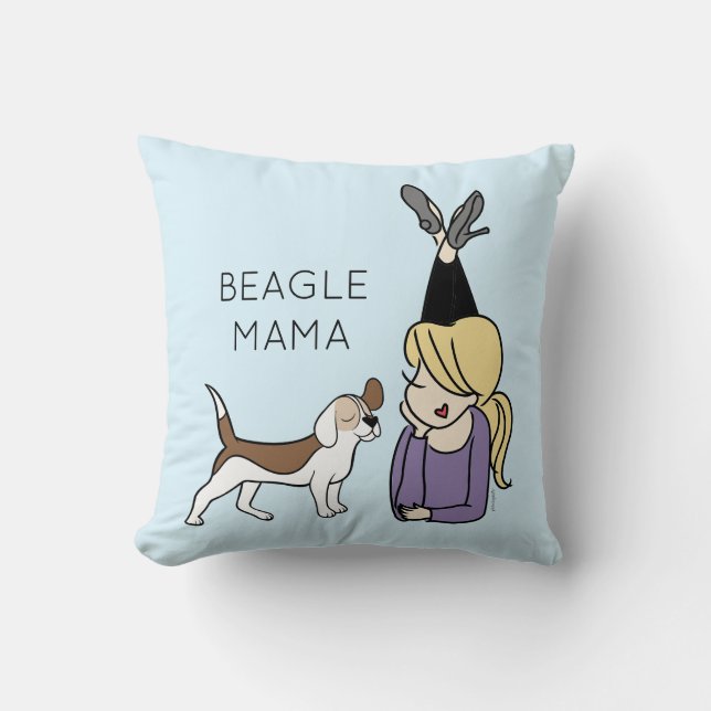Personalised Beagle Mama  Cushion (Front)