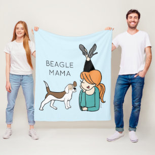 Personalised Beagle Mama Fleece Blanket