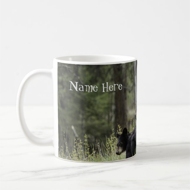 Personalised Bear Coffee Mug Cup (Left)