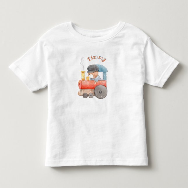 Personalised Bear Engineer Toddler T-Shirt (Front)
