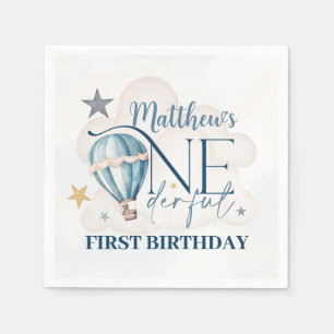 Personalised Bear in a Balloon Paper Napkins