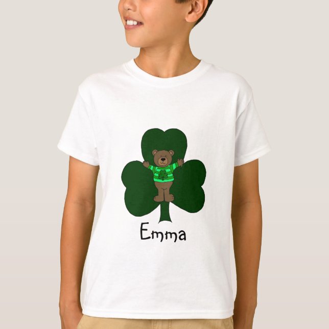 Personalised Bear & Shamrock T-shirt (Front)