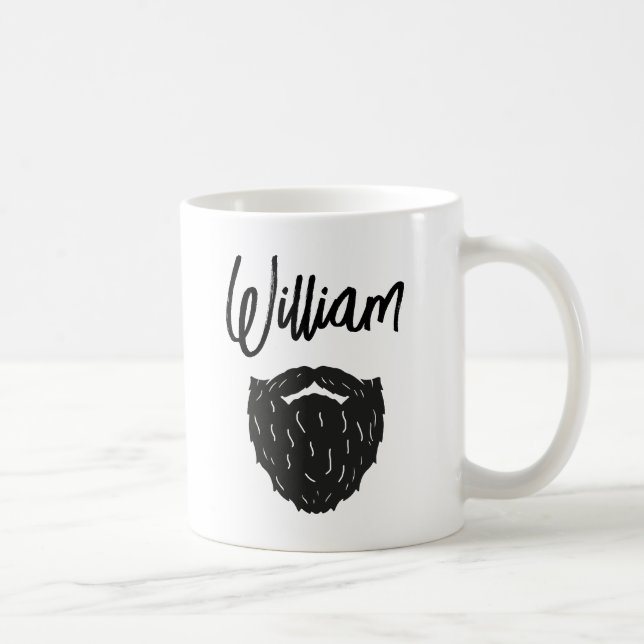 Personalised Beard Bearded Dad Noun Husband Funny Coffee Mug (Right)