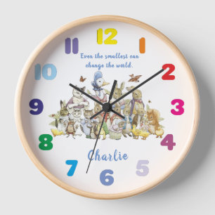 Personalised Beatrix Potter and Friends Clock