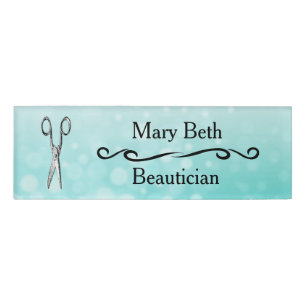 Personalised Beautician Beauty Salon Name Tags