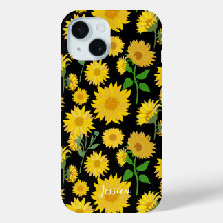 Personalised, Beautiful and Vibrant Sunflower iPhone 15 Case