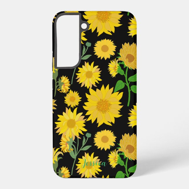 Personalised,Beautiful and Vibrant Sunflower Samsung Galaxy S22+ Case (Back)