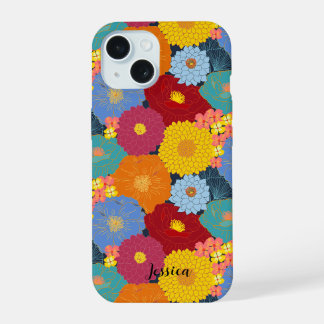 Personalised, Beautiful and Vibrant Wildflower iPhone 15 Case