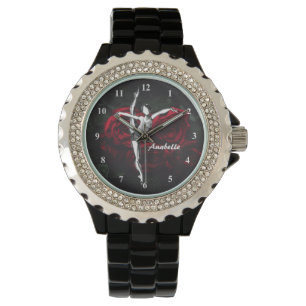 Personalised Beautiful Ballerina and Roses Ballet Watch